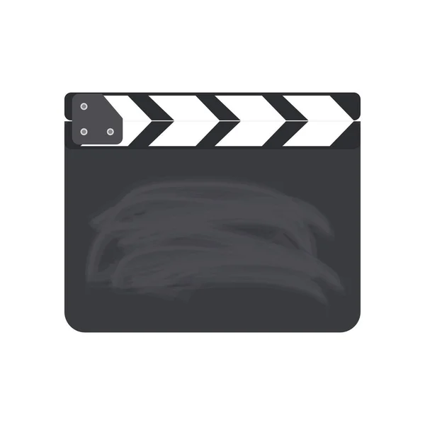 Réalisatrice Clapboard Film Clapboard Isolé Sur Fond Vectoriel Illustration — Image vectorielle