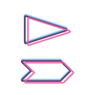 Oklar zarif stil 3B vektör beyaz arka plan ve ok iconillustration üzerinde ücretsiz