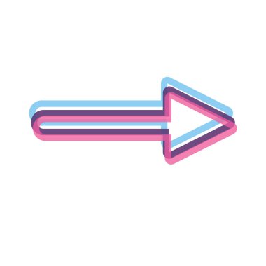 Oklar zarif stil 3B vektör beyaz arka plan ve ok iconillustration üzerinde ücretsiz