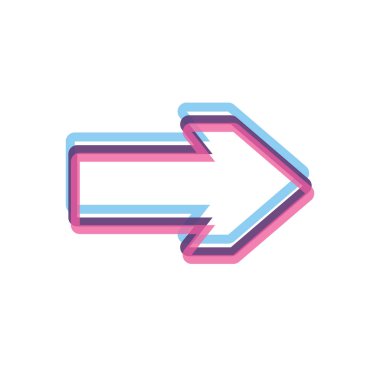 Oklar zarif stil 3B vektör beyaz arka plan ve ok iconillustration üzerinde ücretsiz