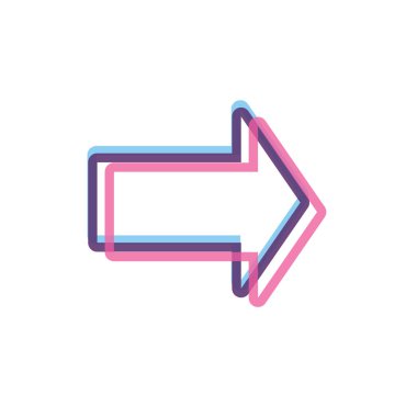 Oklar zarif stil 3B vektör beyaz arka plan ve ok iconillustration üzerinde ücretsiz