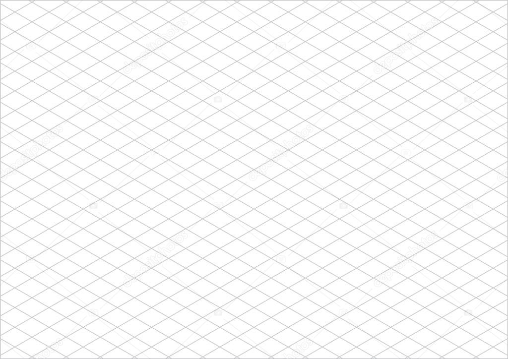 isometric grid paper a4 landscape vector