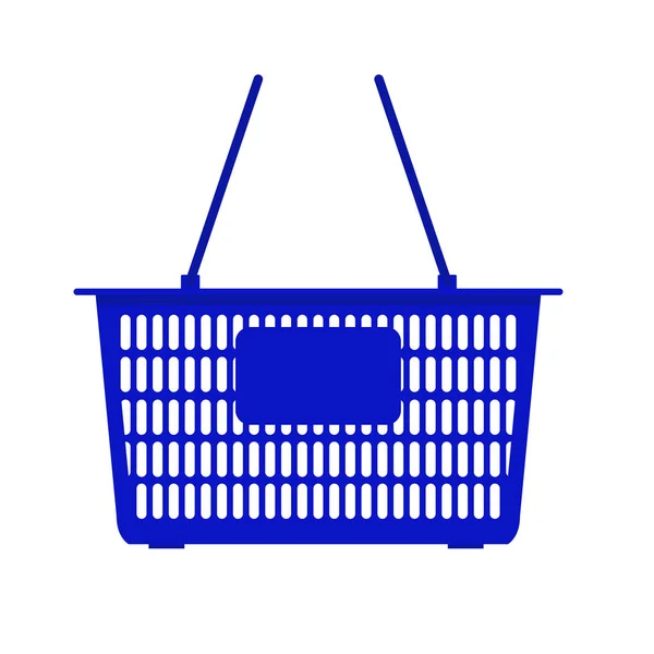 Panier Supermarché Sur Fond Blanc Illustration Vectorielle — Image vectorielle