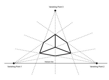  Beyaz arka plan vektör illüstrasyon izole Perspektif çizim