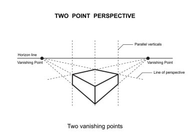  Beyaz arka plan vektör illüstrasyon izole Perspektif çizim