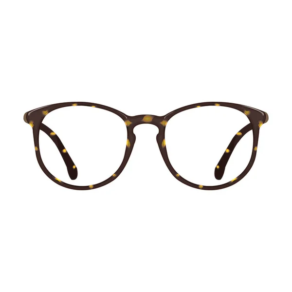Óculos Vetor Clássico Óculos Estilo Vintage Fundo Branco Ilustração — Vetor de Stock