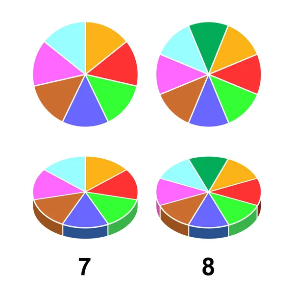 Pastel Fracción Fracciones Para Presentación Del Sitio Web Cubierta Póster — Archivo Imágenes Vectoriales