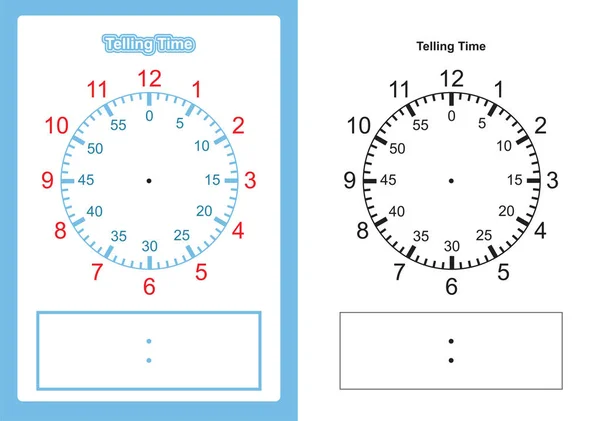 Gráfico Tiempo Enseñanza Que Indica Hora Para Gráfico Del Profesor — Vector de stock