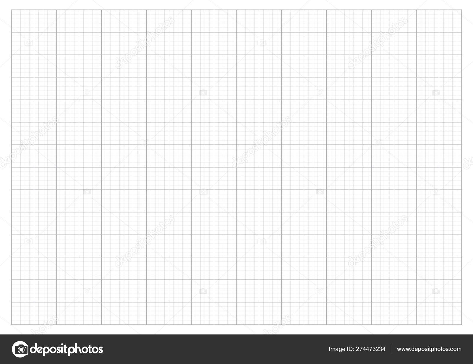 Monochrome Grid Paper Grid Graph Scale Vector Illustration Stock