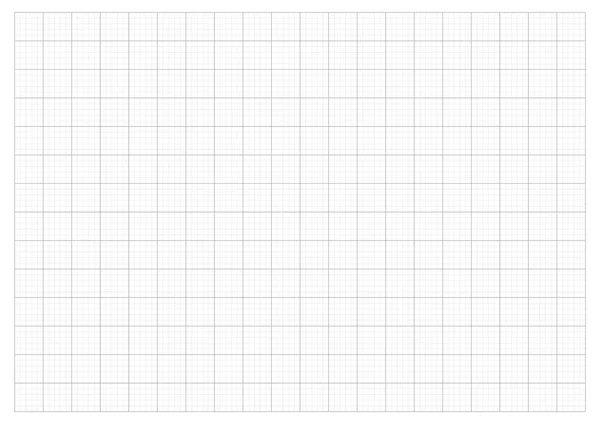 モノクログリッドペーパー グリッドとグラフスケール1 ベクトルイラストレーション — ストックベクタ