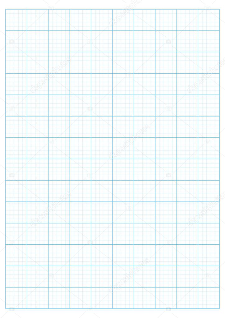 blue Grid Paper 2.0 cm A4 Grid And Graph scale 1:50 vector illustration
