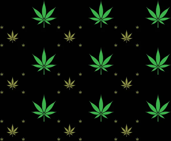 Illustrazione Dell Immagine Vettoriale Del Modello Marijuana Senza Soluzione Continuità — Vettoriale Stock