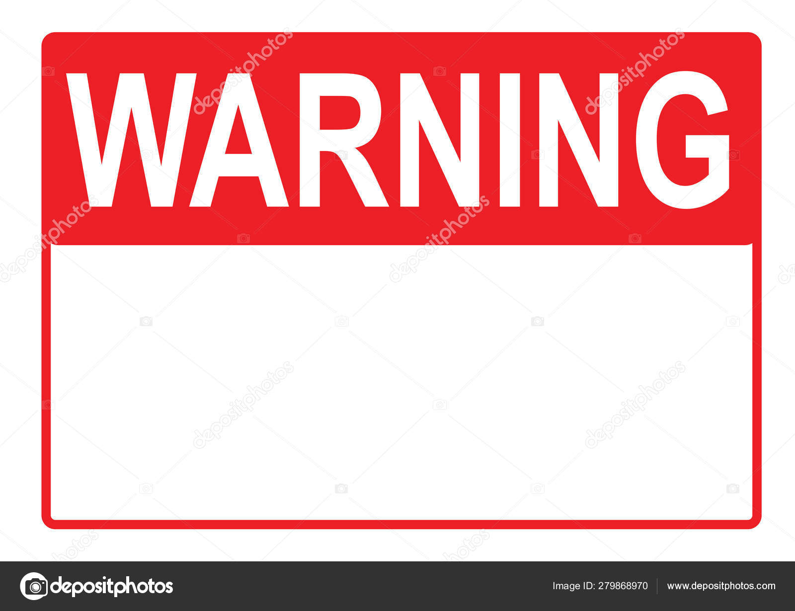 Warning Signage Template