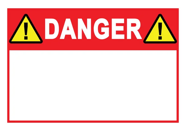 Warnschild Gefahrzeichen Mit Leerzeichen Für Ihren Text Druckbare Papier Vorlagen — Stockvektor