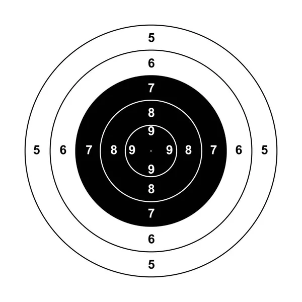 Blank Gun Target Paper Shooting Target Blank Target Background Target — Stock Vector