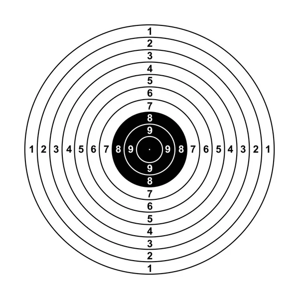 Leere Pistole Zielpapier Schießen Ziel Leere Ziel Hintergrund Zielpapier Schießen — Stockvektor