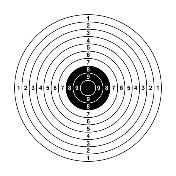 Lege Gun Doel Papier Schieten Doel Leeg Doel Achtergrond Papier — Stockvector