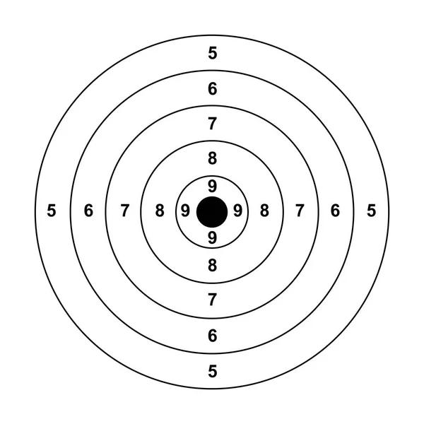 Lege Gun Doel Papier Schieten Doel Leeg Doel Achtergrond Papier — Stockvector