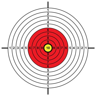 boş ok hedef boş silah hedef kağıt çekim hedef boş hedef arka plan hedef kağıt çekim beyaz arka plan vektörü