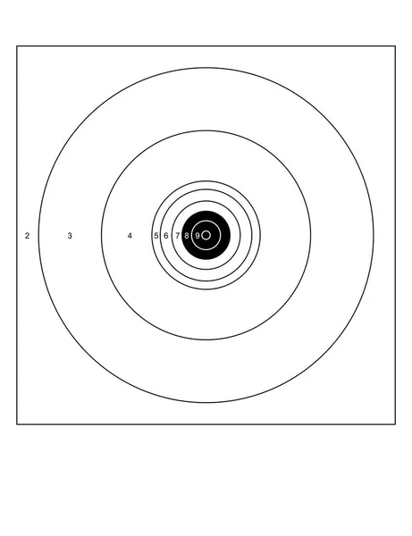 Blank Arrow Target Blank Gun Target Paper Shooting Target Blank — Stock Vector