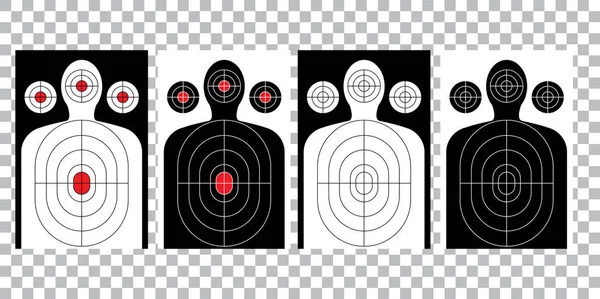 Blank Arrow Target Blank Gun Target Paper Shooting Target Blank — Stock Vector