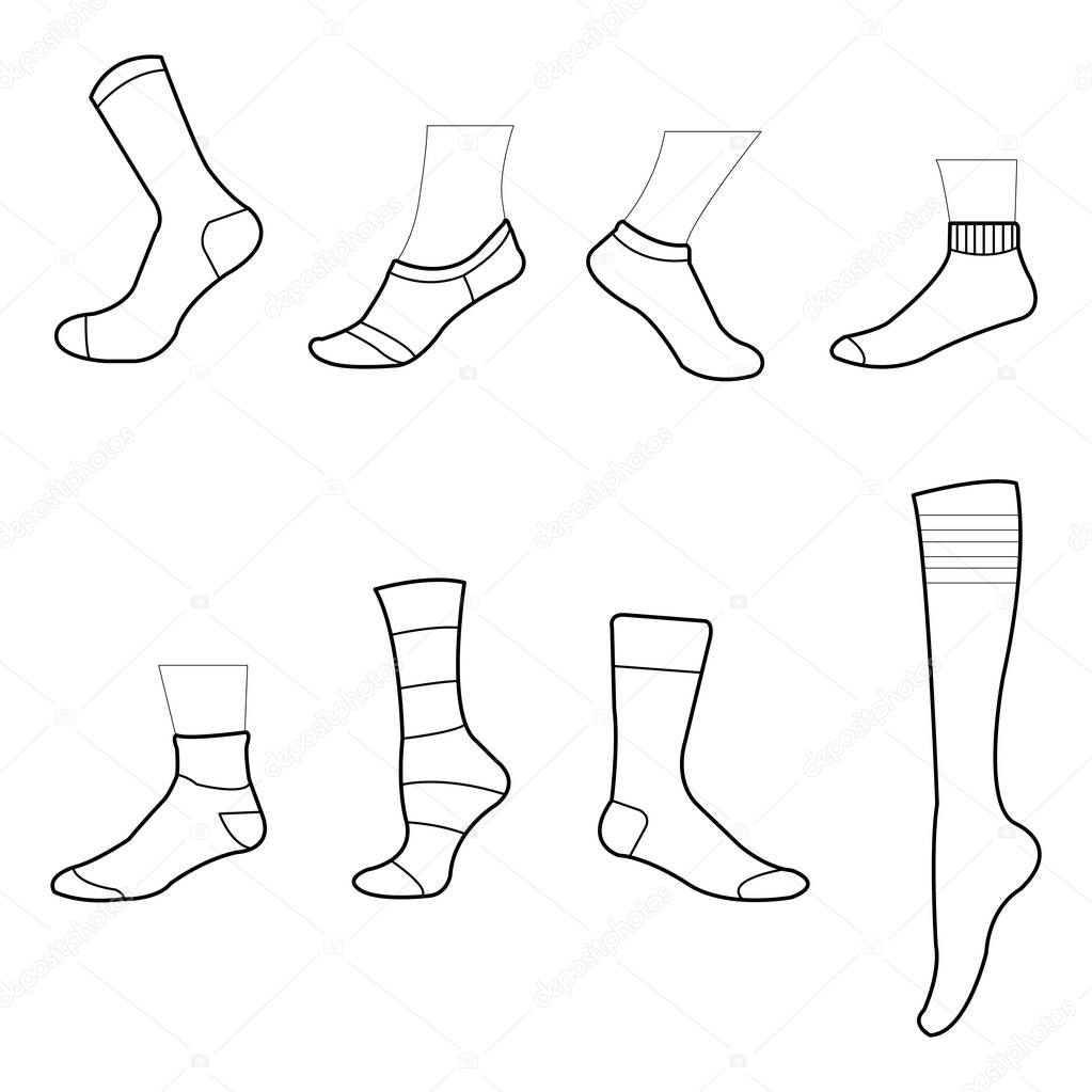 sock clipart sock drawing isolated on white background vector illustration