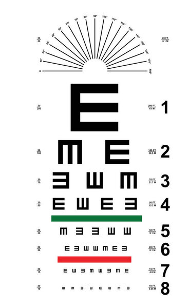 Tumbling E  Eye Chart Snellen E  Eye Chart vector