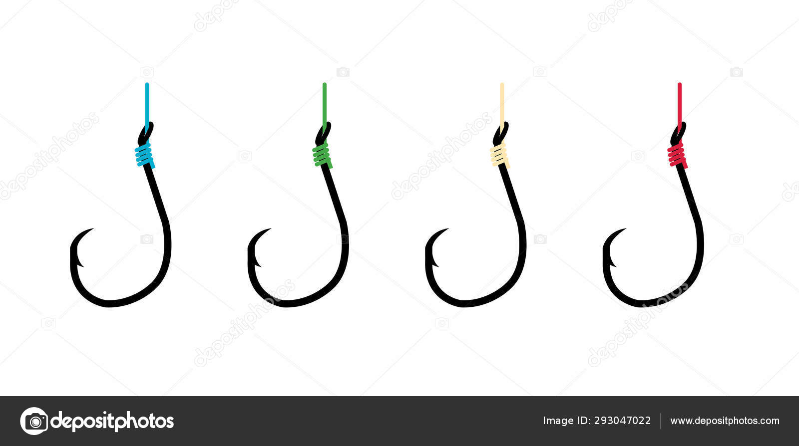Set Fishing Hooks Types Fishing Hooks Isolated White Background Vector  Stock Vector by ©attaphongw 293047022