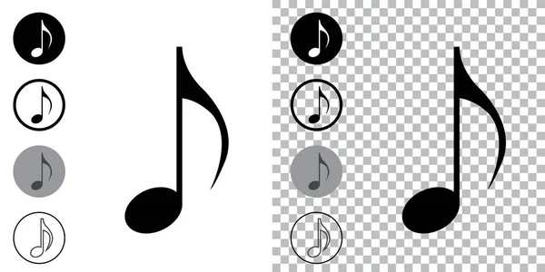 Símbolos Musicais Elementos Símbolos Musicais Ícones Anotações Vetor Ícone Música — Vetor de Stock