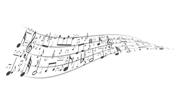 Musique Symbole Fond Éléments Fond Musical Musique Fond Vecteur — Image vectorielle