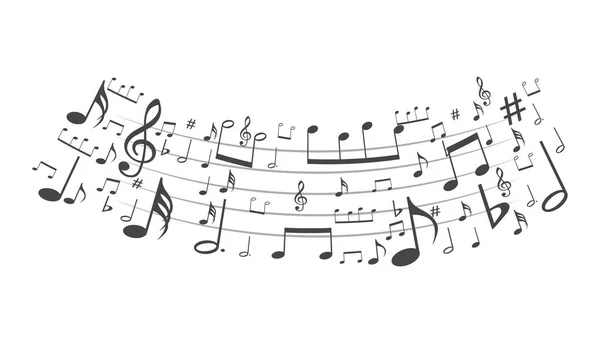 Фон Музыкального Символа Вектор Музыкального Фона Elements — стоковый вектор