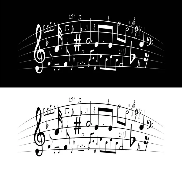 Music Symbol Background Elements Musical Background Music Background Vector — Stock Vector