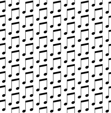 Kusursuz müzik sembolleri ve notalarla kusursuz arkaplan, müzik notaları vektörüyle kusursuz desen