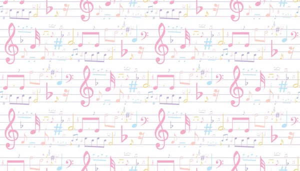Seamless with some musical notes Stock Vector Image by ©catreen #10261338