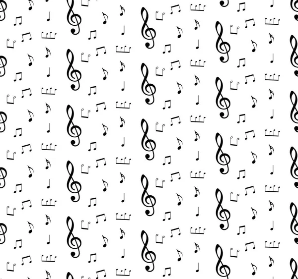 Seamless Simbol Musik Dan Tanda Latar Belakang Mulus Dengan Catatan - Stok Vektor