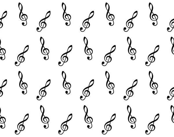 Безшовні Музичні Символи Знаки Безшовного Фону Музичними Нотами Безшовний Візерунок — стоковий вектор