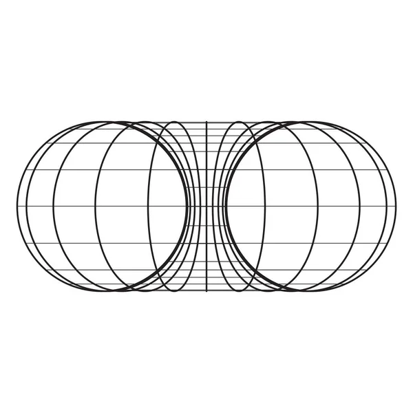 Topologie Torus Kruh Geometrie Matematika Bílém Pozadí — Stockový vektor