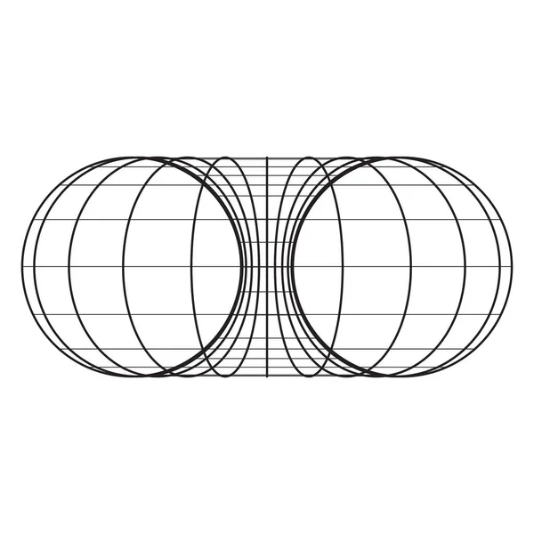 Beyaz Arkaplanda Torus Topolojisi Çember Matematiği — Stok Vektör