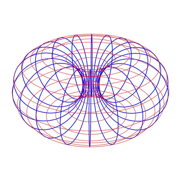 Topologie Tore Cercle Géométrie Mathématiques Sur Fond Blanc — Image vectorielle
