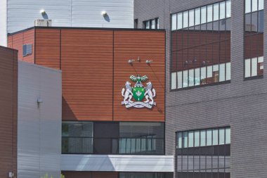 Pembroke, Ontario / Kanada - 30 Temmuz 2020: Pembroke, Ontario, Kanada 'daki Algonquin College binası