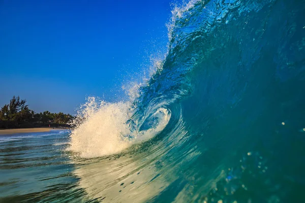 Ранкова Морська Вода Тропічний Фон Прокат Океанічних Хвиль Всередині — стокове фото