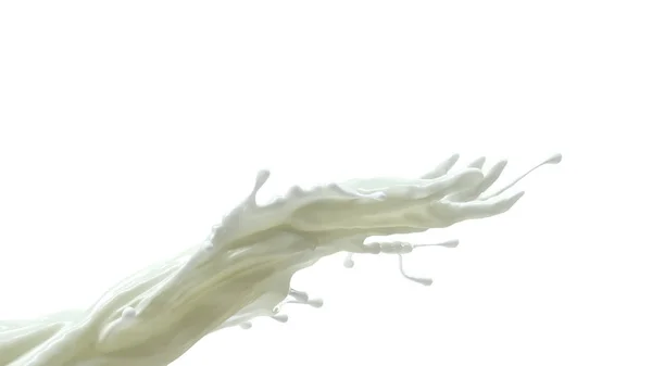 Γάλα Υγρό Βραχίονα Splash Απεικόνιση — Φωτογραφία Αρχείου