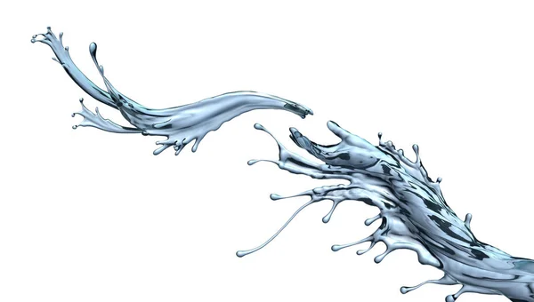 Víz Csobbanás Konceptuális Művészet Kézzel Készült Víz Felszabadító Patak — Stock Fotó