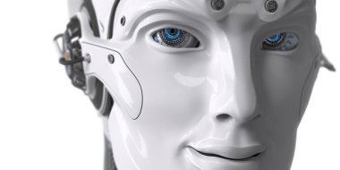 Dostane robot closrup Dijital 3d render