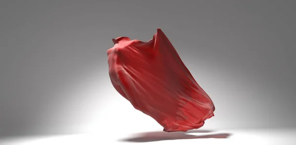 Lebendiger Roter Streaming Stoff Mit Weiblichem Körper Inneren Design Vorlage — Stockfoto