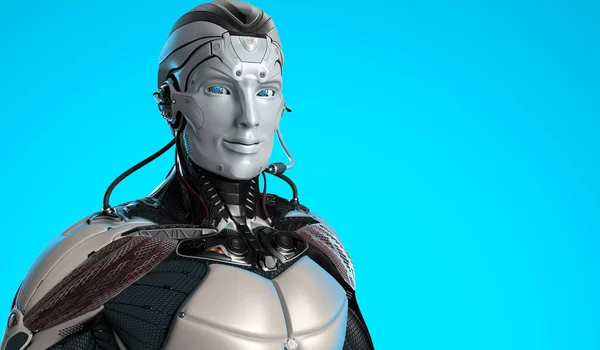 Robot Man Online Support — Fotografie, imagine de stoc