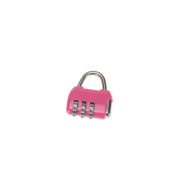 Pink Pad Locks Isolated White Background — Stock Photo, Image