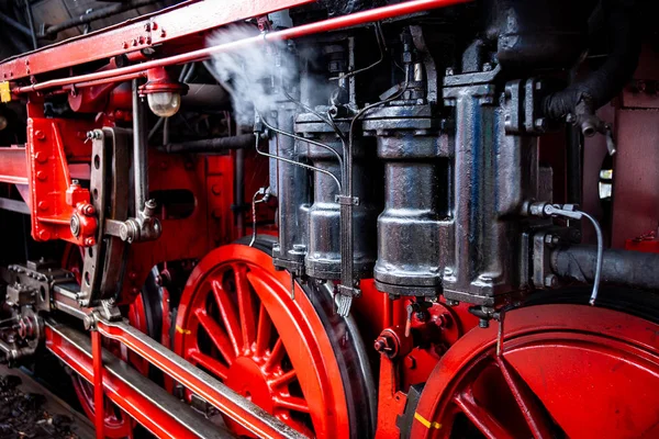 Detalhes Diferentes Imagens Locomotivas Pântanos Vagões Carruagens Estações Ferroviárias Antigo — Fotografia de Stock