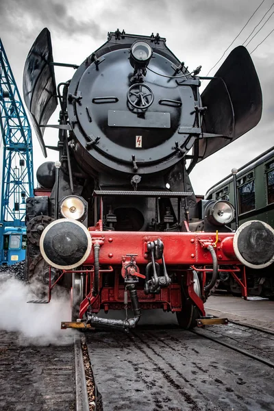 Details Verschillende Beelden Van Locomotieven Rangeer Werf Wagons Rijtuigen Treinstations — Stockfoto