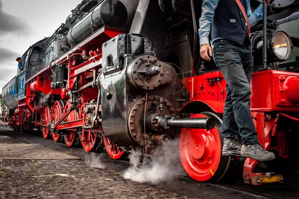 Dettagli Diverse Immagini Locomotive Scali Carri Carrozze Stazioni Ferroviarie Vecchio — Foto Stock